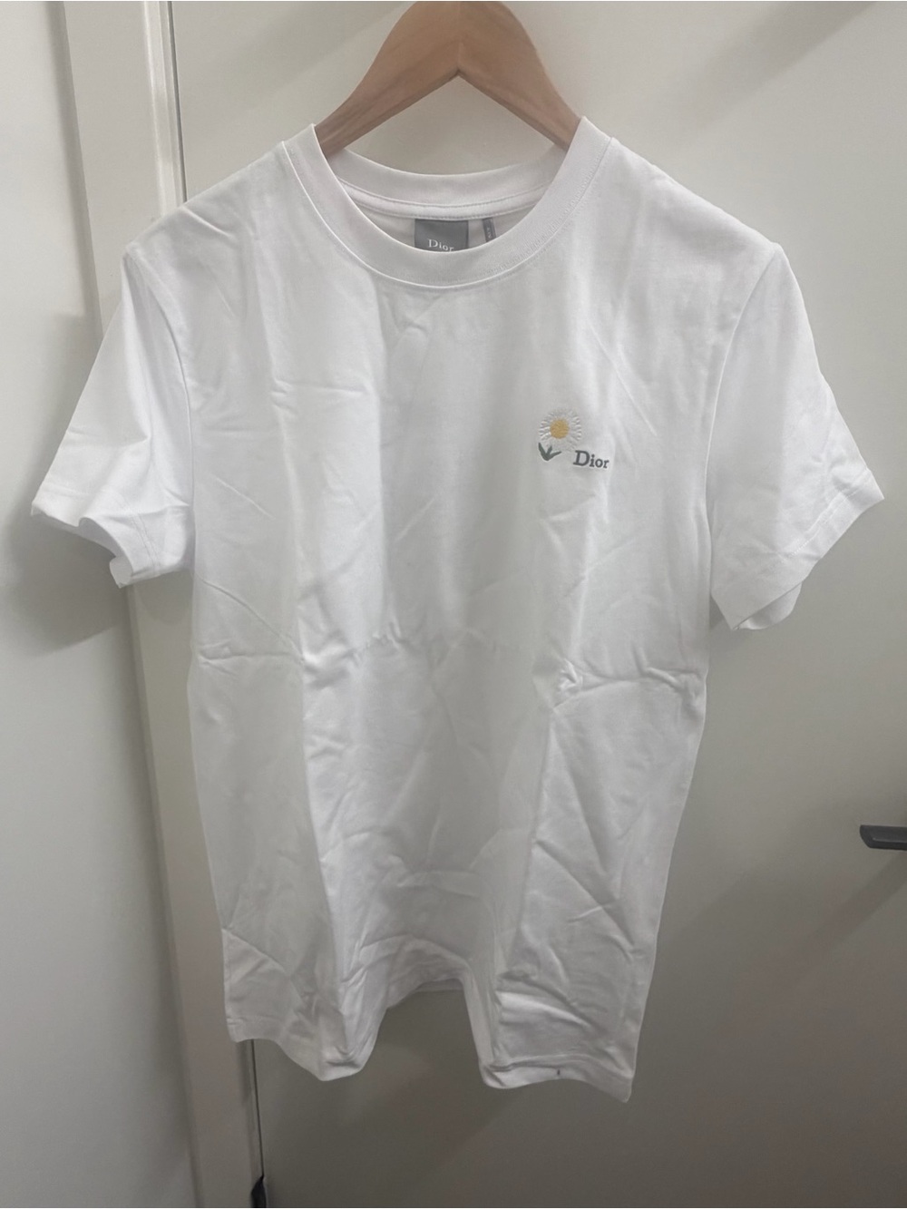Dior White Tee with Daisy Logo NWT